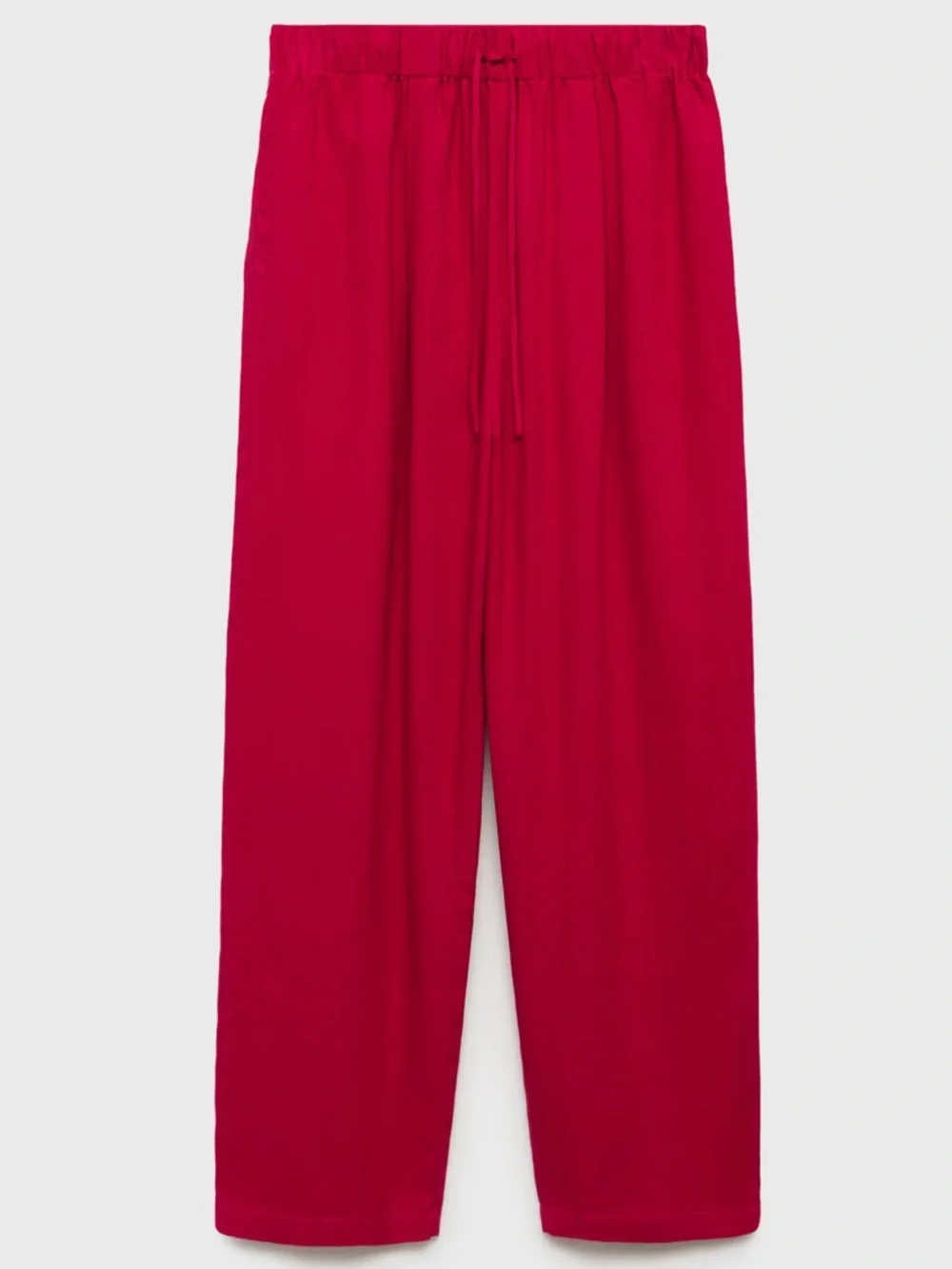 Mango Co-Ord Linen Set Flowy Pants and Blouse New